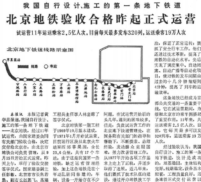新中国首条地铁因战备而生！50多年后，北京织就一张巨大的地下轨道交通网